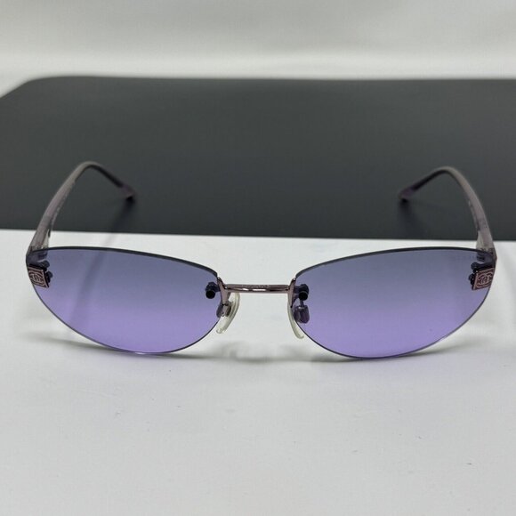 Vintage CHANEL Rimless Sunglasses 4069 C.225/90 Excellent Condition Pink Purple